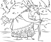Printable gramma tala from moana disney  coloring pages
